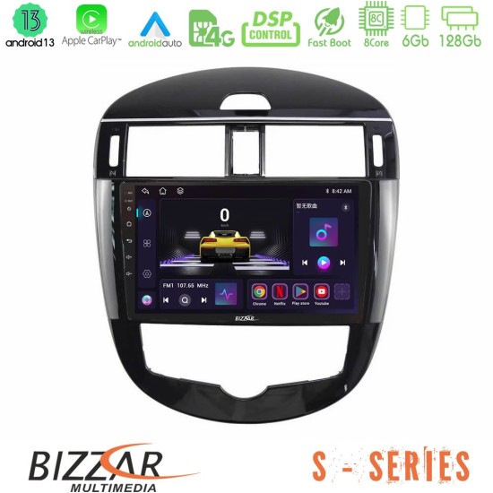 Bizzar S Series Nissan Pulsar 2015-2018 8core Android13 6+128GB Navigation Multimedia Tablet 9"