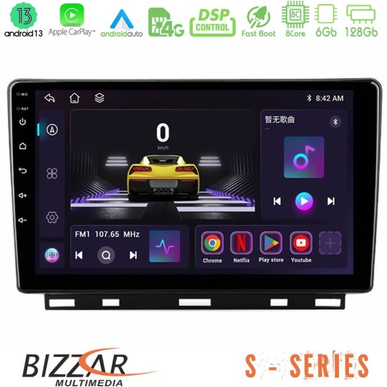 Bizzar S Series Renault Clio 5 2020-2024 8Core Android13 6+128GB Navigation Multimedia Tablet 9"