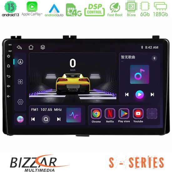 Bizzar S Series Toyota Corolla/Auris 2017-2019  8Core Android13 6+128GB Navigat-ion Multimedia Tablet 9"