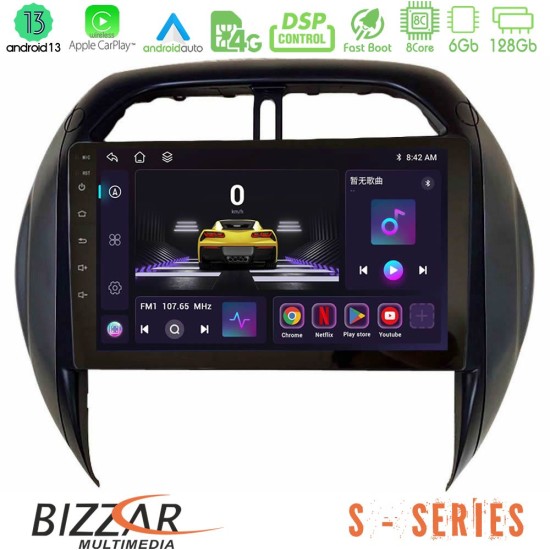 Bizzar S Series Toyota RAV4 2001-2005 (Auto A/C) 8Core Android13 6+128GB Navigation Multimedia Tablet 9"