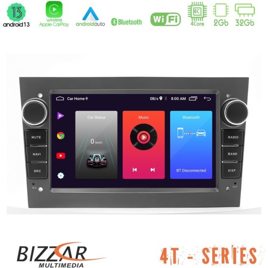 Bizzar OEM Opel Astra/Corsa/Antara/Zafira 4core Android13 2+32GB Navigation Multimedia Deckless 7" με Carplay/AndroidAuto (γκρι)