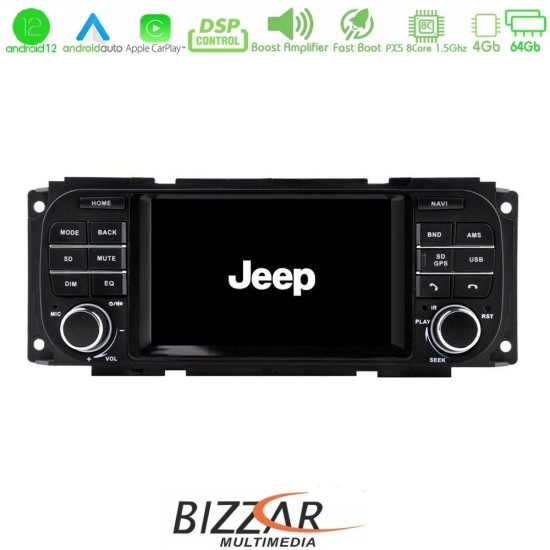 Bizzar Jeep Android 12 8core 4+64GB Navigation Multimedia (OEM STYLE 5")