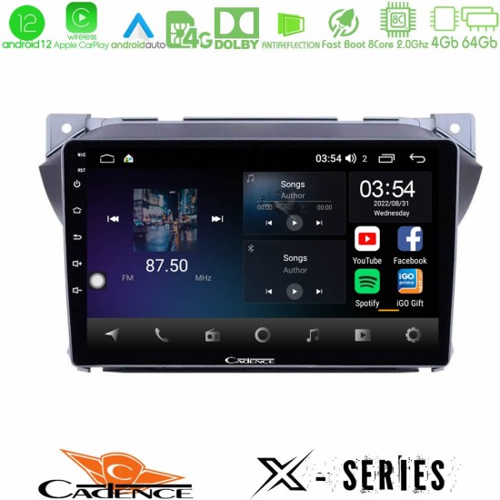 Cadence X Series Suzuki Alto & Nissan Pixo 8core Android12 4+64GB Navigation Multimedia Tablet 9"