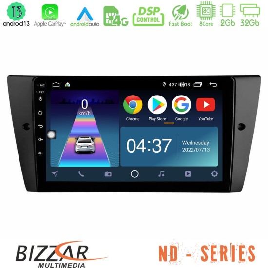 Bizzar ND Series 8Core Android13 2+32GB BMW 3 Series 2006-2011 Navigation Multimedia Tablet 9"