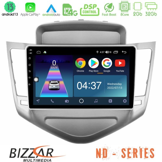 Bizzar ND Series 8Core Android13 2+32GB Chevrolet Cruze 2009-2012 Navigation Multimedia Tablet 9"