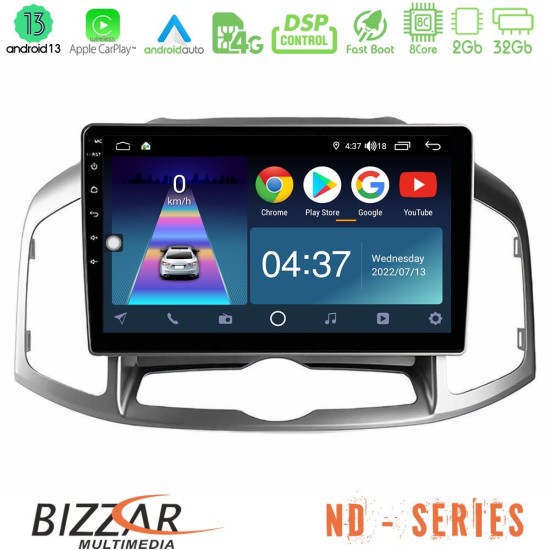 Bizzar ND Series 8Core Android13 2+32GB Chevrolet Captiva 2012-2016 Navigation Multimedia Tablet 9"