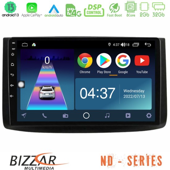 Bizzar ND Series 8Core Android13 2+32GB Chevrolet Aveo 2006-2010 Navigation Multimedia Tablet 9"