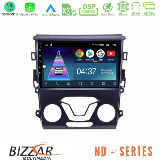 Bizzar ND Series 8Core Android13 2+32GB Ford Mondeo 2014-2017 Navigation Multimedia Tablet 9"