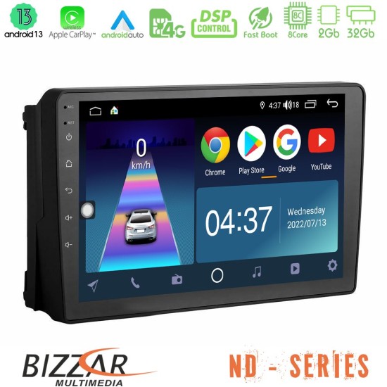 Bizzar ND Series 8Core Android13 2+32GB Ford 2007-> Navigation Multimedia Tablet 9"