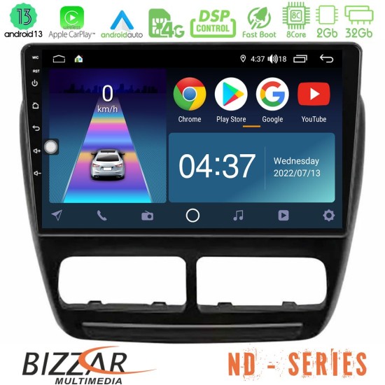 Bizzar ND Series 8Core Android13 2+32GB Fiat Doblo / Opel Combo 2010-2014 Navigation Multimedia Tablet 9"