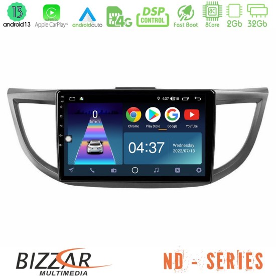 Bizzar ND Series 8Core Android13 2+32GB Honda CRV 2012-2017 Navigation Multimedia Tablet 9"