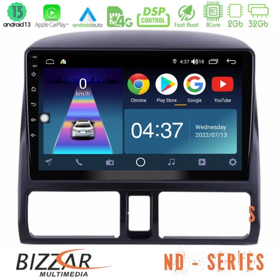 Bizzar ND Series 8Core Android13 2+32GB Honda CRV 2002-2006 Navigation Multimedia Tablet 9"