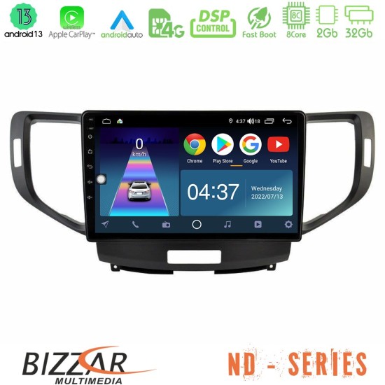 Bizzar ND Series 8Core Android13 2+32GB Honda Accord 2008-2015 Navigation Multimedia Tablet 9"