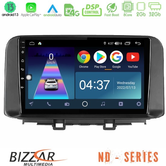 Bizzar ND Series 8Core Android13 2+32GB Hyundai Kona 2018-2023 Navigation Multimedia Tablet 10"