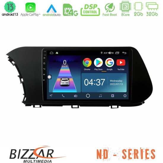 Bizzar ND Series 8Core Android13 2+32GB Hyundai i20 2021-2023 Navigation Multimedia Tablet 9"