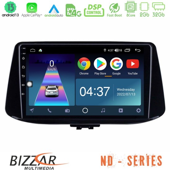 Bizzar ND Series 8Core Android13 2+32GB Hyundai i30 Navigation Multimedia Tablet 9"