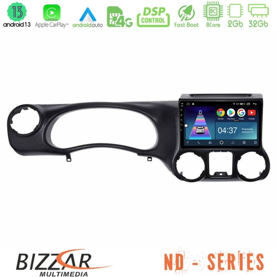 Bizzar ND Series 8Core Android13 2+32GB Jeep Wrangler 2011-2014 Navigation Multimedia Tablet 10"