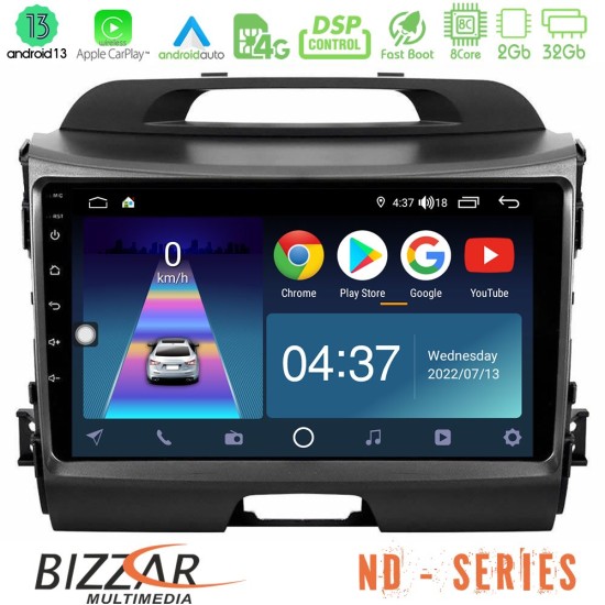 Bizzar ND Series 8Core Android13 2+32GB Kia Sportage Navigation Multimedia Tablet 9"