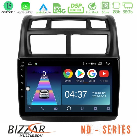 Bizzar ND Series 8Core Android13 2+32GB Kia Sportage 2008-2011 Navigation Multimedia Tablet 9"