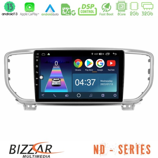 Bizzar ND Series 8Core Android13 2+32GB Kia Sportage 2018-2021 Navigation Multimedia Tablet 9"