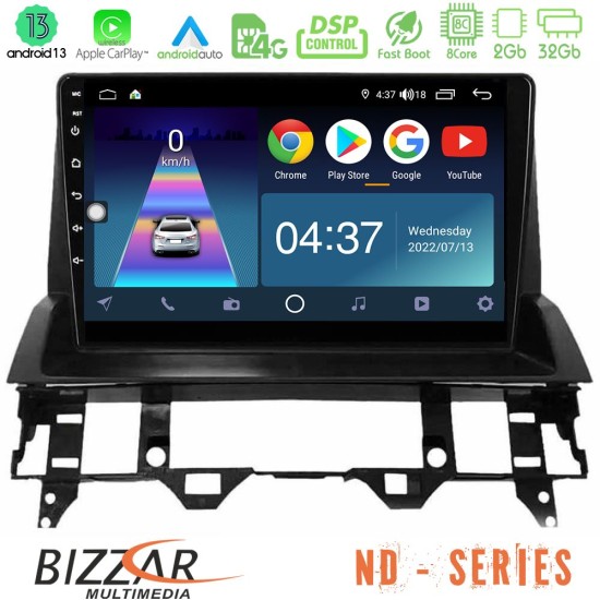 Bizzar ND Series 8Core Android13 2+32GB Mazda6 2002-2006 Navigation Multimedia Tablet 10"