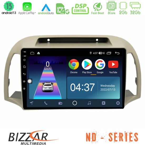 Bizzar ND Series 8Core Android13 2+32GB Nissan Micra K12 2002-2010 Navigation Multimedia Tablet 9"