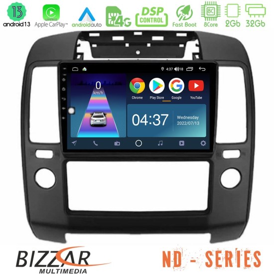 Bizzar ND Series 8Core Android13 2+32GB Nissan Navara Navigation Multimedia Tablet 9"