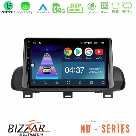 Bizzar ND Series 8Core Android13 2+32GB Nissan Qashqai J12 & X-Trail T33 Navigation Multimedia Tablet 10"