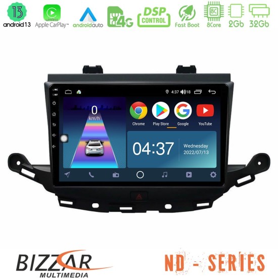 Bizzar ND Series 8Core Android13 2+32GB Opel Astra K 2015-2019 Navigation Multimedia Tablet 9"