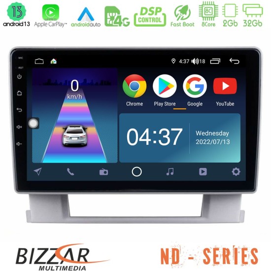 Bizzar ND Series 8Core Android13 2+32GB Opel Astra J 2010-2014 Navigation Multimedia Tablet 9"