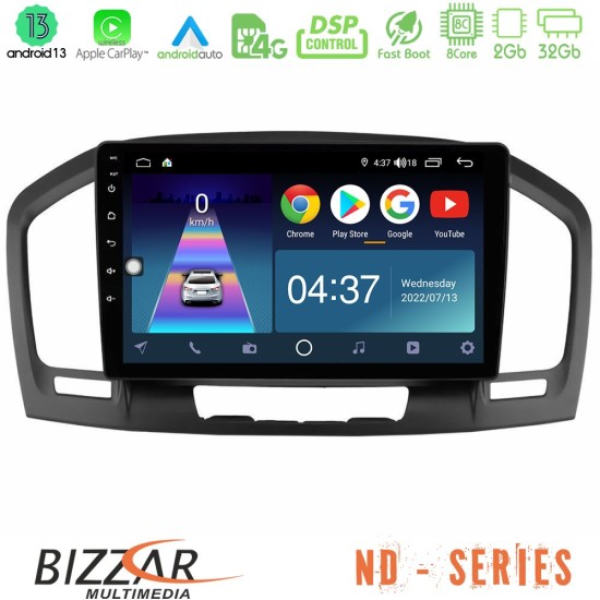 Bizzar ND Series 8Core Android13 2+32GB Opel Insignia 2008-2013 Navigation Multimedia Tablet 9"