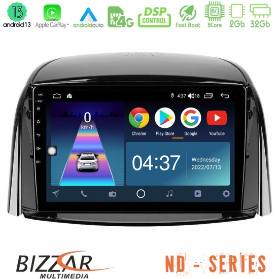 Bizzar ND Series 8Core Android13 2+32GB Renault Koleos 2007-2015 Navigation Multimedia Tablet 9"