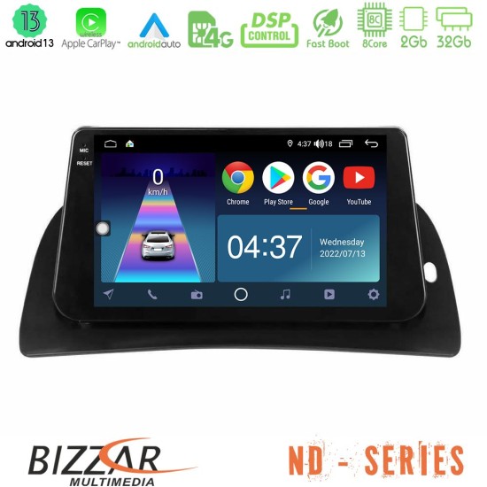 Bizzar ND Series 8Core Android13 2+32GB Renault Kangoo 2015-2018 Navigation Multimedia Tablet 9"