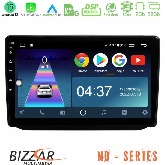 Bizzar ND Series 8Core Android13 2+32GB Skoda Fabia 2007-2014 Navigation Multimedia Tablet 10"