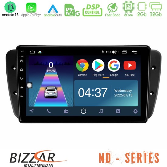 Bizzar ND Series 8Core Android13 2+32GB Seat Ibiza 2008-2012 Navigation Multimedia Tablet 9"