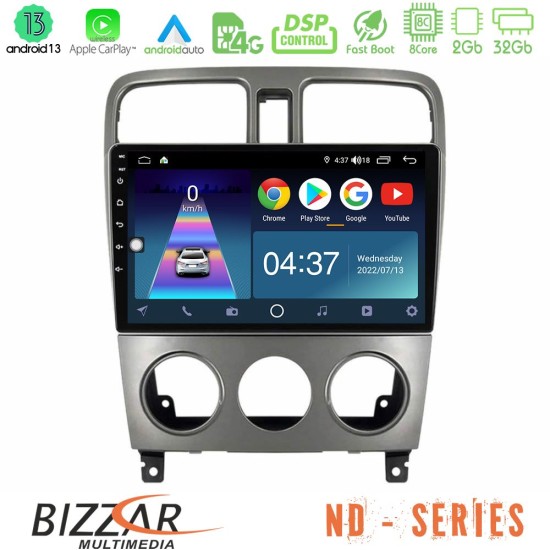 Bizzar ND Series 8Core Android13 2+32GB Subaru Forester 2003-2007 Navigation Multimedia Tablet 9"