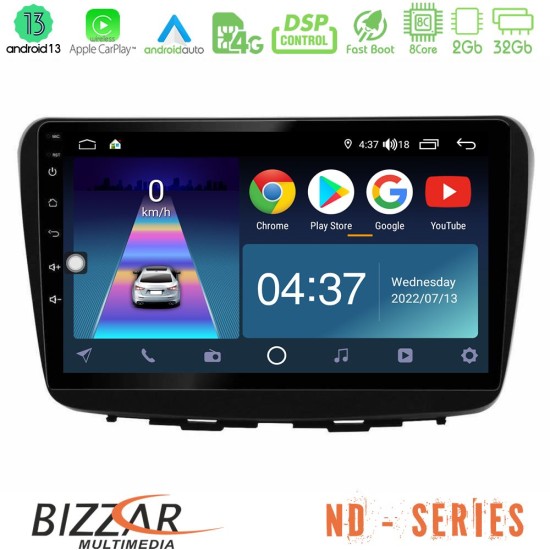 Bizzar ND Series 8Core Android13 2+32GB Suzuki Baleno 2016-2021 Navigation Multimedia Tablet 9"