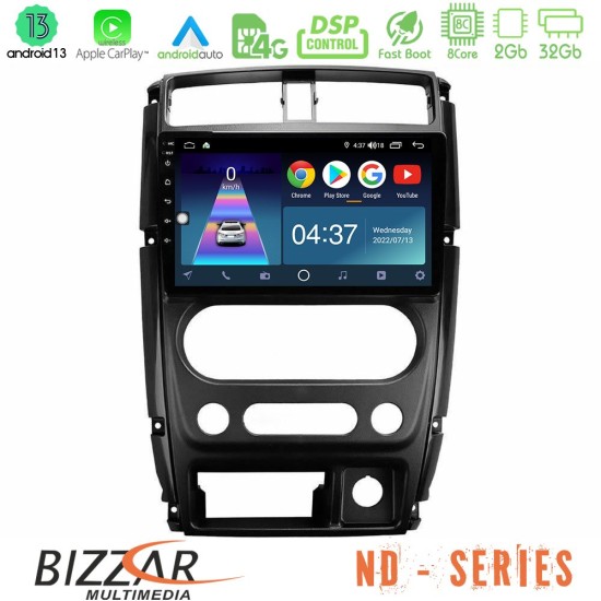 Bizzar ND Series 8Core Android13 2+32GB Suzuki Jimny 2007-2017 Navigation Multimedia Tablet 9"