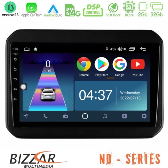 Bizzar ND Series 8Core Android13 2+32GB Suzuki Ignis Navigation Multimedia Tablet 9"