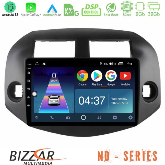 Bizzar ND Series 8Core Android13 2+32GB Toyota Rav4 2006-2012 Navigation Multimedia Tablet 10"