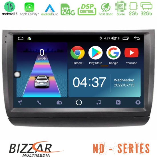 Bizzar ND Series 8Core Android13 2+32GB Toyota Prius 2004-2009 Navigation Multimedia Tablet 9"