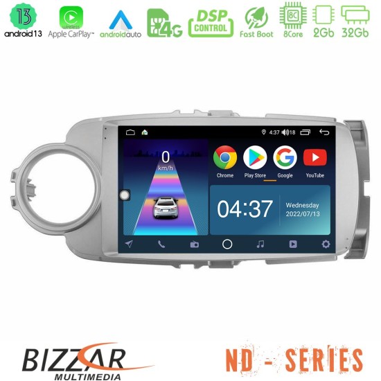 Bizzar ND Series 8Core Android13 2+32GB Toyota Yaris Navigation Multimedia Tablet 9"