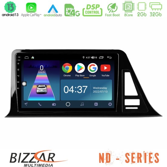 Bizzar ND Series 8Core Android13 2+32GB Toyota CH-R Navigation Multimedia Tablet 9"