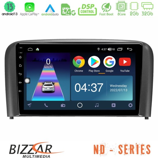 Bizzar ND Series 8Core Android13 2+32GB Volvo S80 1998-2006 Navigation Multimedia Tablet 9"