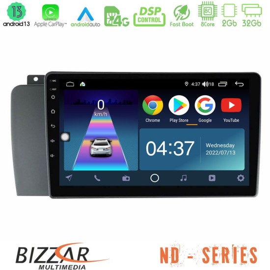 Bizzar ND Series 8Core Android13 2+32GB Volvo S60 2004-2009 Navigation Multimedia Tablet 9"