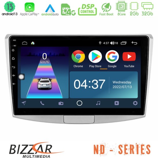 Bizzar ND Series 8Core Android13 2+32GB VW Passat Navigation Multimedia Tablet 10"