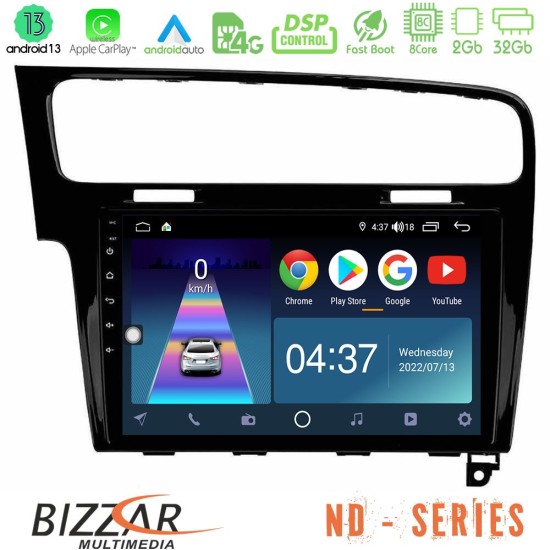 Bizzar ND Series 8Core Android13 2+32GB VW GOLF 7 Navigation Multimedia Tablet 10"