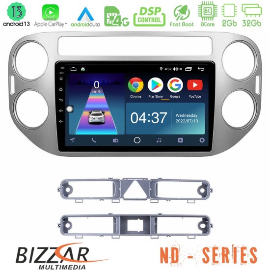 Bizzar ND Series 8Core Android13 2+32GB VW Tiguan Navigation Multimedia Tablet 9"