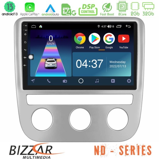 Bizzar ND Series 8Core Android13 2+32GB VW Scirocco 2008-2014 Navigation Multimedia Tablet 9"