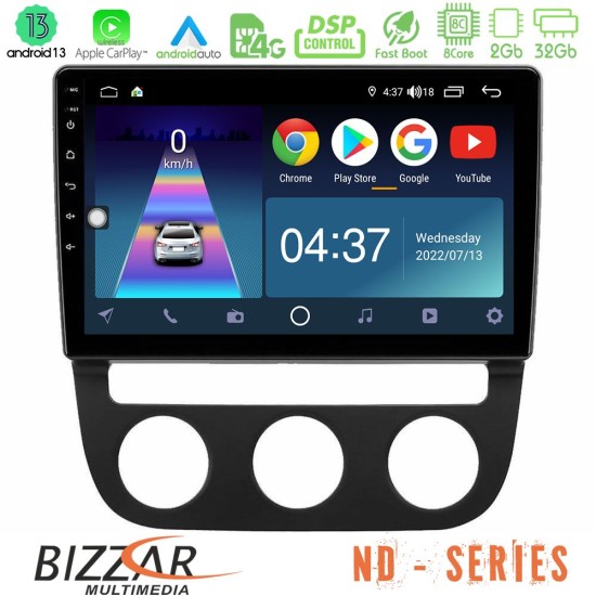 Bizzar ND Series 8Core Android13 2+32GB VW Jetta Navigation Multimedia Tablet 10"